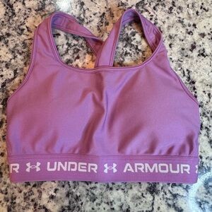 Under Armour Mauve Crossback Sports Bra Medium